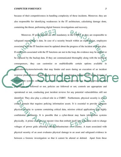 Computer Forensics and Criminal Justice