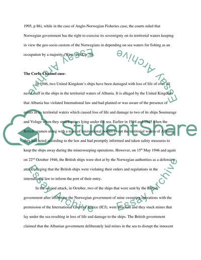 Public Shipping Law: The Cases of the Corfu Channel and Anglo-Norwegian Fisheries