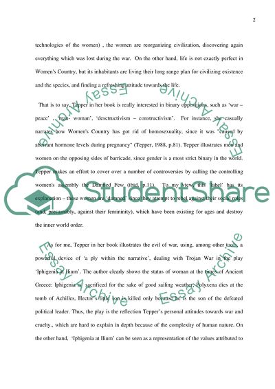 Analysis of The Gate to Womens Country Book by Sheri Tepper