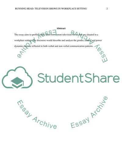 Television Shows in Workplace Setting