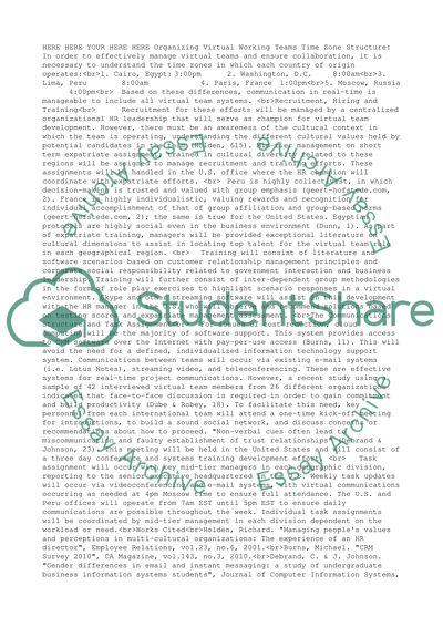 Virtual Working Teams