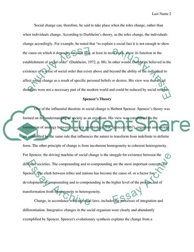 Durkheims Theory of Social Order