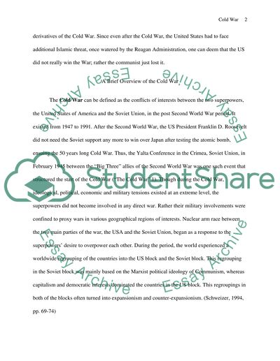 The Effects of the Cold War on the Middle East