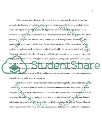 The Merits of Idleness