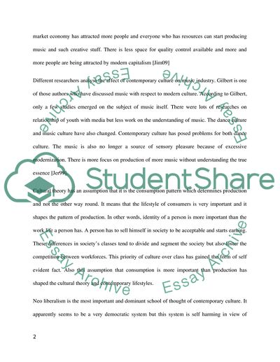 Contemporary Culture and Its Effects