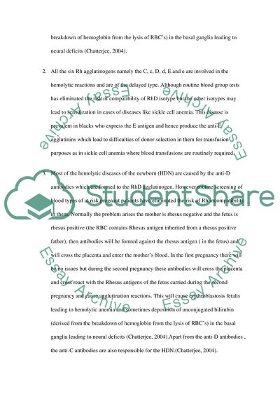 Biomedical Importance Agglutinogen