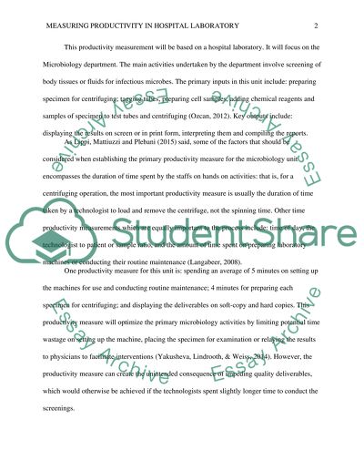 Measuring Productivity