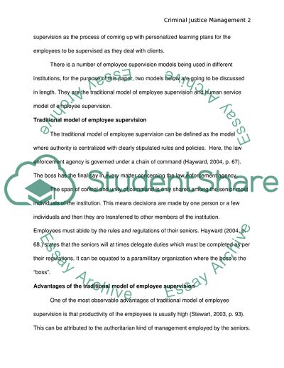 Employee Supervision