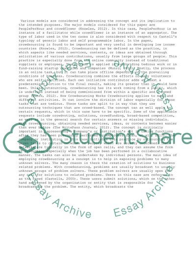 The Main Idea of Employing Crowdsourcing