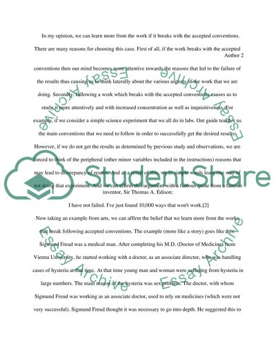 Do we learn more from work that follows or breaks with accepted conventions