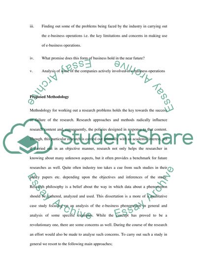 Proposal of Dissertation