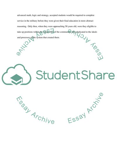 Platos Perfect World in The Republic