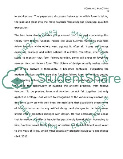 Relationship between Form and Function in Architecture