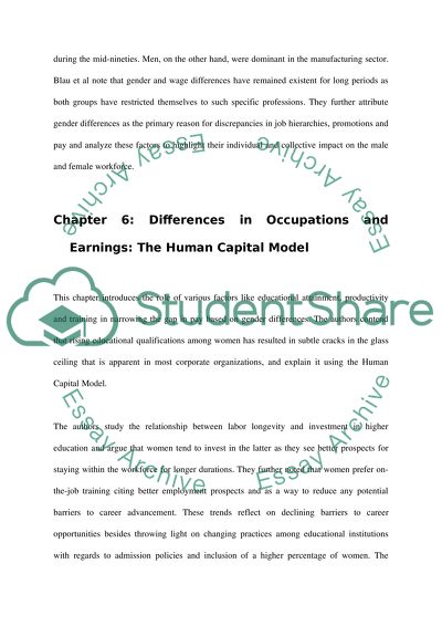 Economics of Women, Men and Work