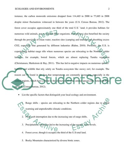 Ecologies and Environments United States