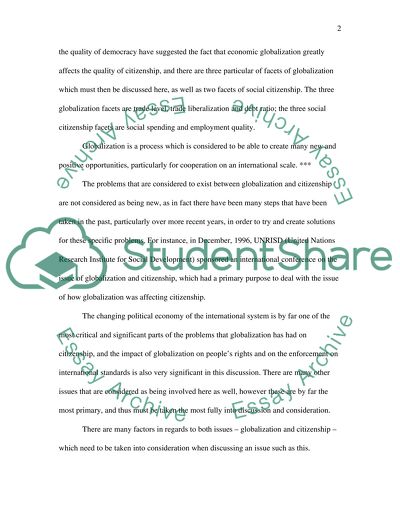 Political Science: How Is Globalization Impacting Citizenship