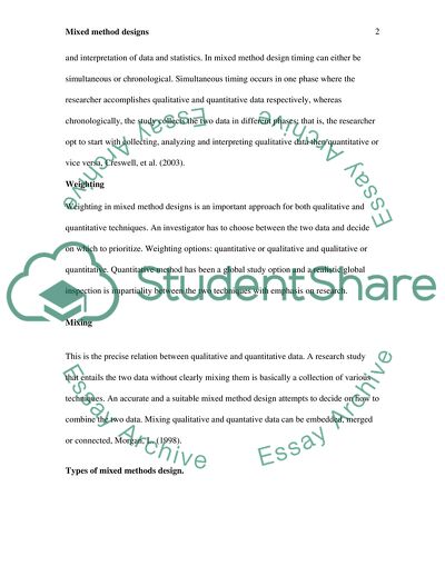 Mixed Research Methods