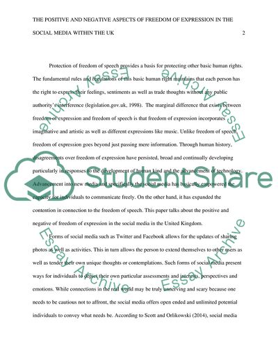 The Protection of Freedom of Speech in the UK