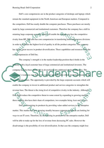 Dell Corporation in a Challenging Environment