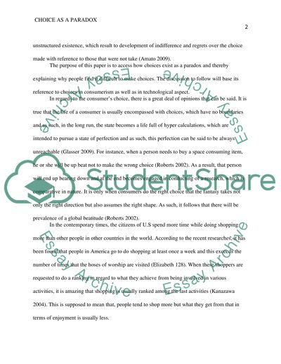 The Choice in Consumerism to the Choice in Technological Aspects