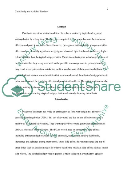 Metabolic Abnormalities in Early Psychosis