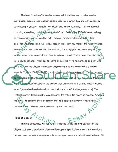 Issues of the Coaching Process