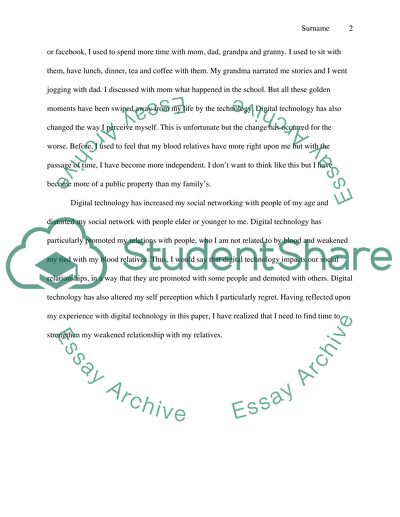 Vies Assertion About Technology and Society