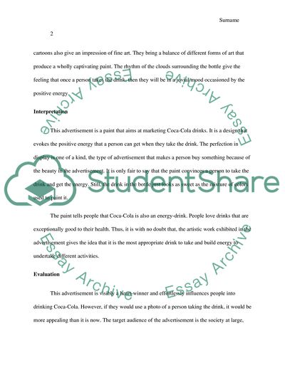 Visual analysis essay examples image