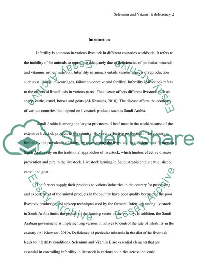 Selenium and Vitamin E Deficiency