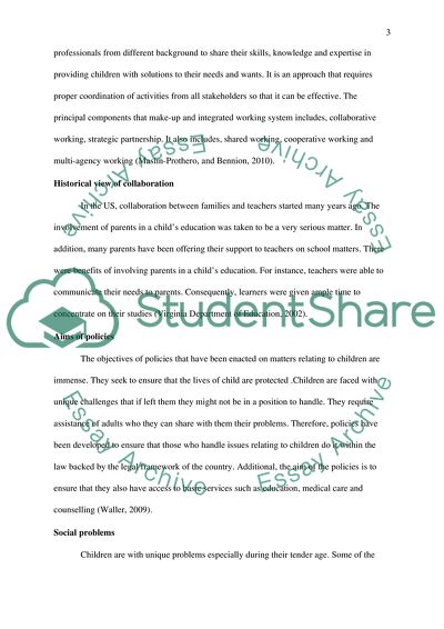 Policies, Integrated Working, and Improved Outcome for Children