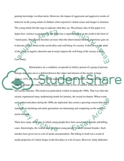 Media Effects and Moral Panics