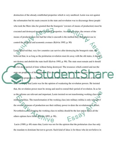 Lenin State and Revolution