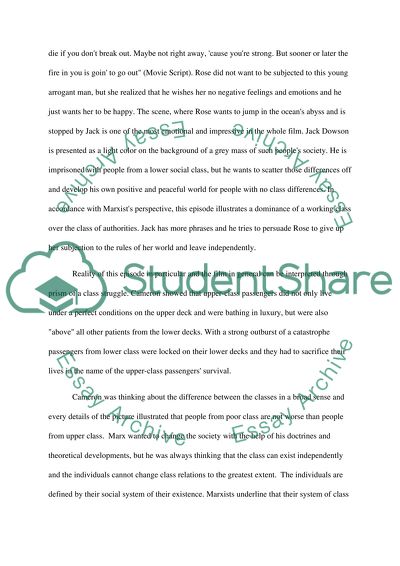 Analysis of the media text : movie Titanic