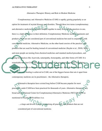 Advantages of the Alternative Therapists