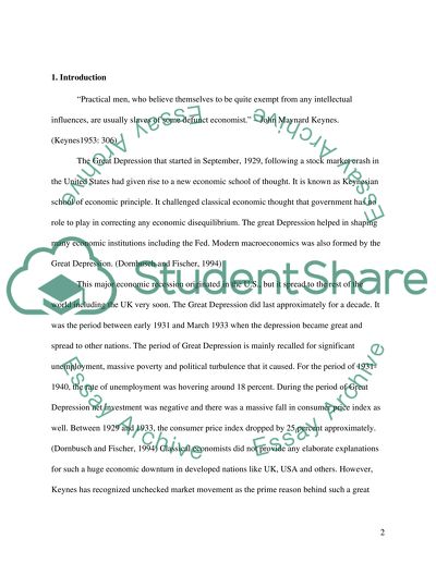 The Fundamental Points Of The Keynesian And Classical Traditions In The UK