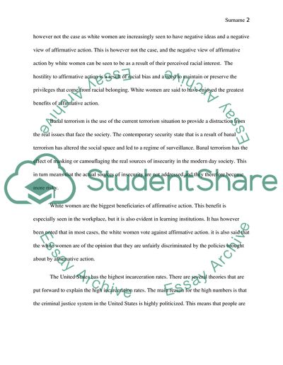 Sociological Discrimination in the United States