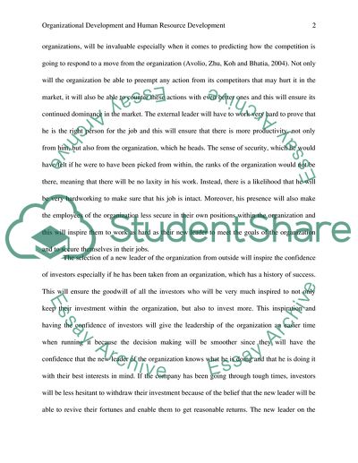 Leadership in Human Resource Development