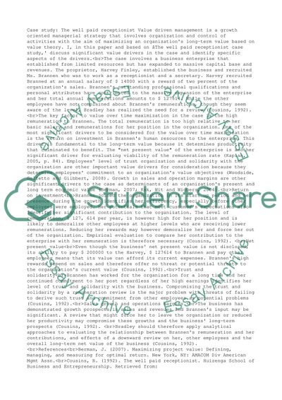 Case study: The well paid recepcionist