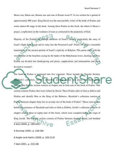 Synopsis of the Book of Psalms in the Bible