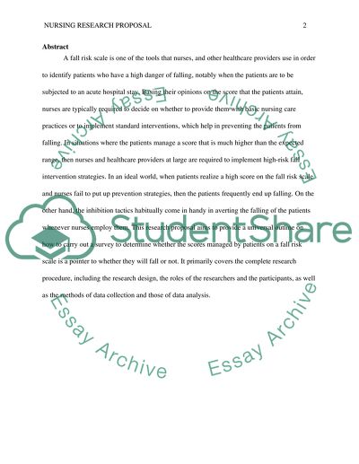 Use of Fall Risk Scale