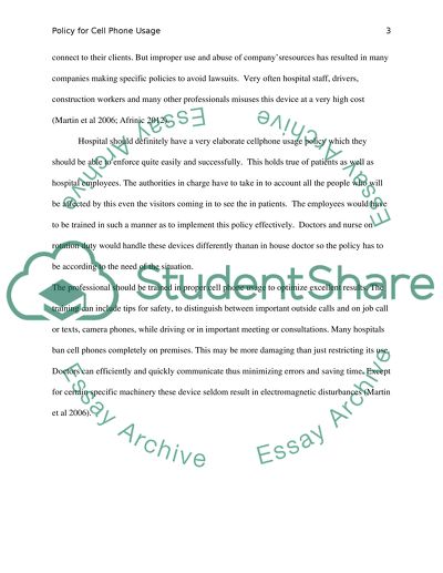 An In-Depth Study of Mobile Phone Policy