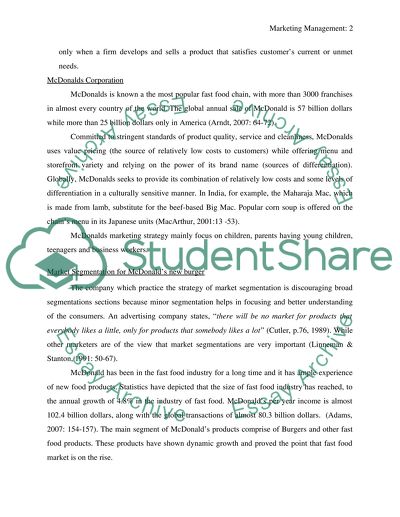 Market Segmentation and Domino Effect
