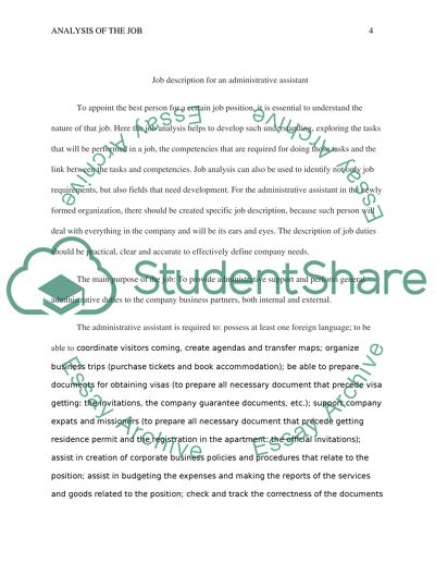 Job Description for an Administrative Assistant