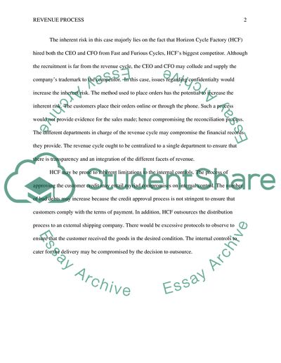 Revenue Process Case Study