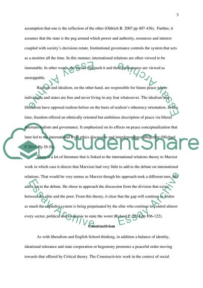 International Relations Theories and International Peacekeeping