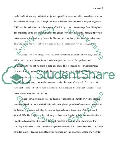 Debate: Is Assuming the role of citizen journalist worth the risk