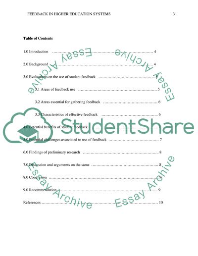 Relevance of Feedback in Higher Education