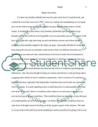 Importance of Rugby Team Story