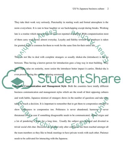 Impact of Culture on Business Management Japan