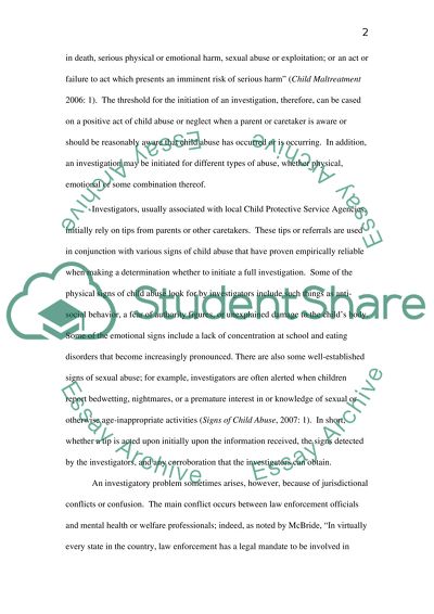 Investigation of Child Abuse